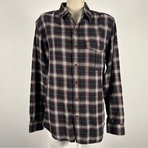 ❤️ Banana Republic Black and Red Plaid Casual 15-15 1/2 Shirt